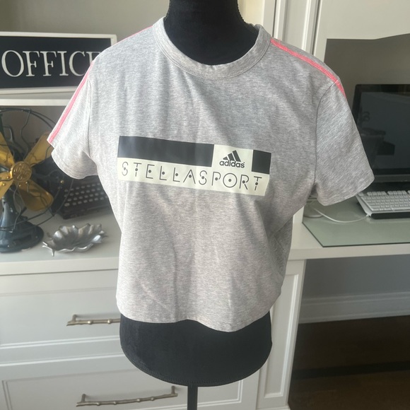ADIDAS X STELLA MCCARTNEY Grey T-shirt Women’s size Large - Picture 4 of 10
